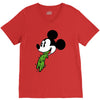 mickey puke V-Neck Tee