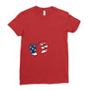 4th of July Baby Foot Ladies Fitted T-Shirt