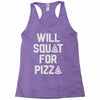 will squat for pizza Racerback Tank
