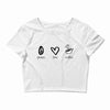 peace love coffee Crop Top