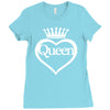 funny  queen of everything gift bride honeymoon hen night fashion fema Ladies Fitted T-Shirt