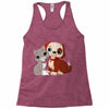 nice cat and dog Racerback Tank
