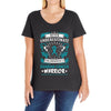 Never Underestimate the Strength of a Ovarian Cancer Warrior Ladies Curvy T-Shirt