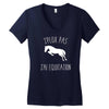 j'peux pas j'ai &eacute;quitation blc Women's V-Neck T-Shirt