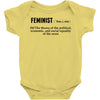 Feminist Noun Baby Onesie