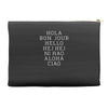 hello 7 languages hola bonjour ni hao chinese french italian Accessory Pouches