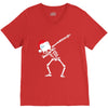 skeleton dabbing christmas V-Neck Tee