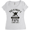 This Is What A Bad Ass Papa Looks Like Women's Triblend Scoop T-shirt