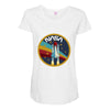 Nasa  Blue White Yellow Color Maternity Scoop Neck T-shirt