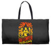 crazy halloween pit lady Weekender Totes