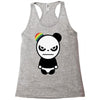angry panda rainbow Racerback Tank