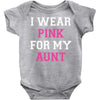 i wear pink for my aunt breast cancer Baby Bodysuit