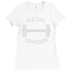 gym dumbbell Ladies Fitted T-Shirt