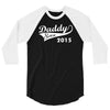 daddy since 2015   mens funny 3/4 Sleeve Shirt
