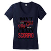 don't flirt with me i love may girl she is a crazy scorpio she will mu Women's V-Neck T-Shirt