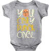 you only punch once Baby Onesie