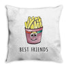 Burger and Fries Best Friends Throw Pillow