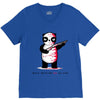 black, red and white V-Neck Tee
