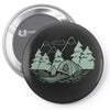 Camping Green Pin-back button