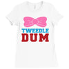 tweedle dee matching Ladies Fitted T-Shirt