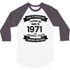 Premium Vintage 1971 3/4 Sleeve Shirt