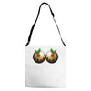 christmas pudding boobs funny Adjustable Strap Totes