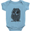owl on athletic Baby Onesie
