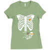 pregnant skeleton baby costume halloween maternity ninja ladies Ladies Fitted T-Shirt