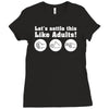 rock paper scissors Ladies Fitted T-Shirt