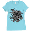 lion zentangle Ladies Fitted T-Shirt