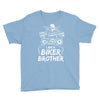 You Cant Scare Me I am Biker Brother Youth Tee