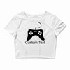 custom text Crop Top
