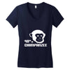 98% chimpanzee Women's V-Neck T-Shirt