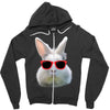 Easter Bunny Face Too Hip To Hop Zipper Hoodie
