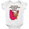 hi quality frenchie Baby Bodysuit