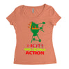 hot grill on grill action Women's Triblend Scoop T-shirt