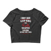 step kids white letter Crop Top
