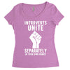 introverts unite separately in your own homes Women's Triblend Scoop T-shirt
