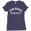 tom brady g.o.a.t. Ladies Fitted T-Shirt