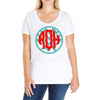 chevron circle Ladies Curvy T-Shirt