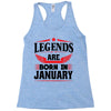 Legends Are Born In January Racerback Tank