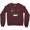 jaws chalk board movie licensed cotton blend adult Crewneck Sweatshirt