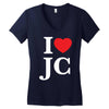 i love jesus christ Women's V-Neck T-Shirt