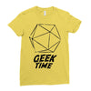 geek time Ladies Fitted T-Shirt