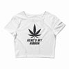 Support Melanoma Cancer Awareness With A Black Cannabis Leaf Crop Top