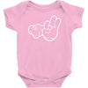 rude hands, ideal gift or birthday present. Baby Onesie