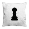 Chess King and Pawn Throw Pillow