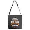All Men Created Equal But The Best Born In January Adjustable Strap Totes