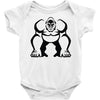 big tough gorilla musculine Baby Onesie