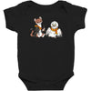the owl and the weasel Baby Bodysuit